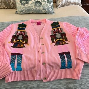 QUEEN OF SPARKLES Pink Knit Cardigan